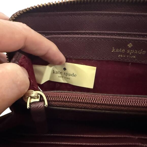 Kate Spade New York Maroon Red Zippy Wallet - Picture 9 of 9